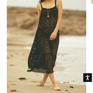 Solid and striped Clara eyelet cover up NWT